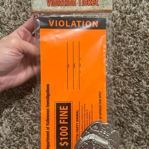 Orange Violation Ticket Novelty Pad With Badge
